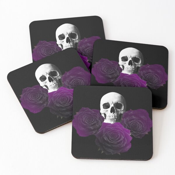 Item preview, Gothic Skull Purple Roses designed and sold by Glitch Ink.