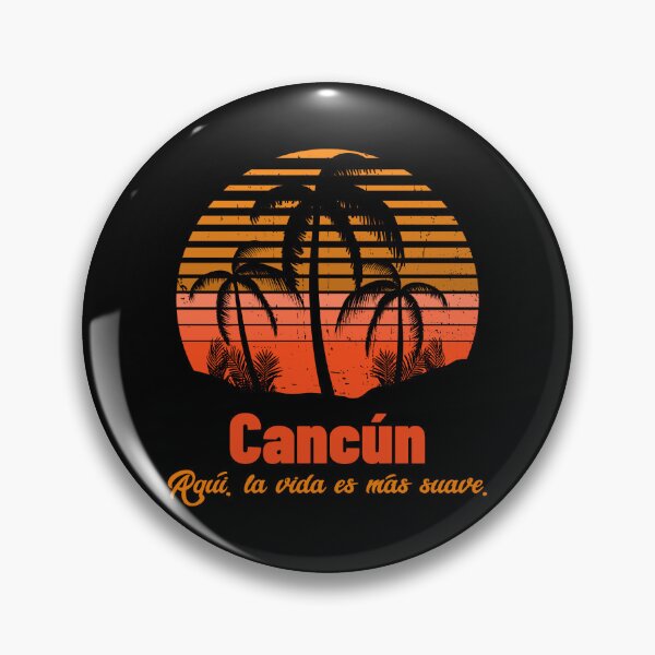 Item preview, Cancún Mexico T-Shirt – Aquí La Vida Es Más Suave Retro Sunset Beach Vacation Graphic Tee Tropical Vibes designed and sold by TKOprintdesigns.