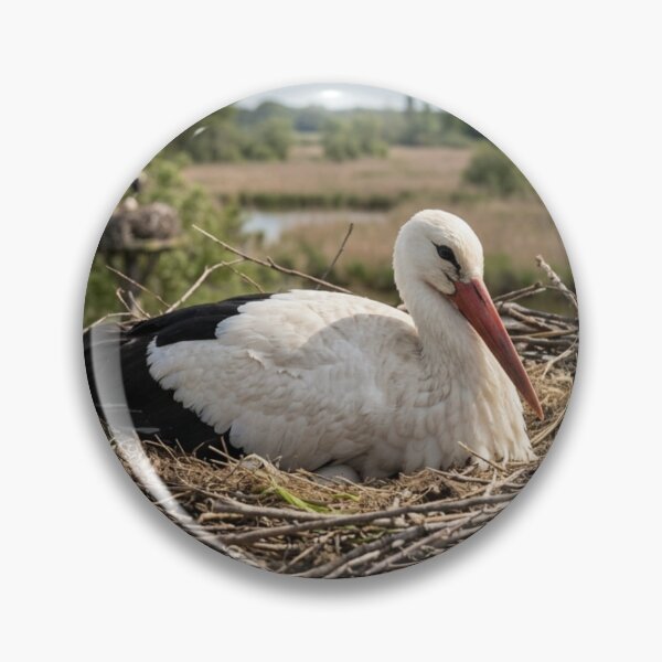 Item preview, Stork incubating in its nest. designed and sold by Malisa345.