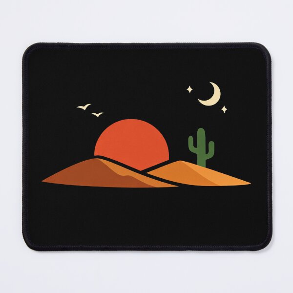 Item preview, Desert Sunset with Crescent Moon and Saguaro Cactus Minimalist designed and sold by Owcomm.