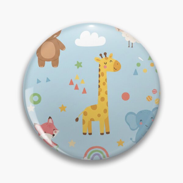 Item preview, Nursery Animals with Teddy Bear Elephant Fox and Giraffe Pattern designed and sold by Owcomm.