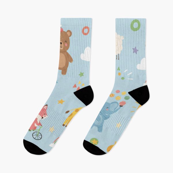 Item preview, Nursery Animals with Teddy Bear Elephant Fox and Giraffe Pattern designed and sold by Owcomm.