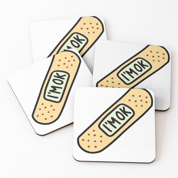 Item preview, I'm OK Plasters – Minimalist Mental Health Design designed and sold by Mavriboy.