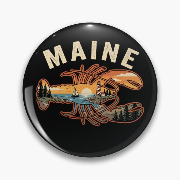 Item preview, Maine Lobster Vintage Coastal Lighthouse Ocean New England Lobster  designed and sold by Milasneeze.