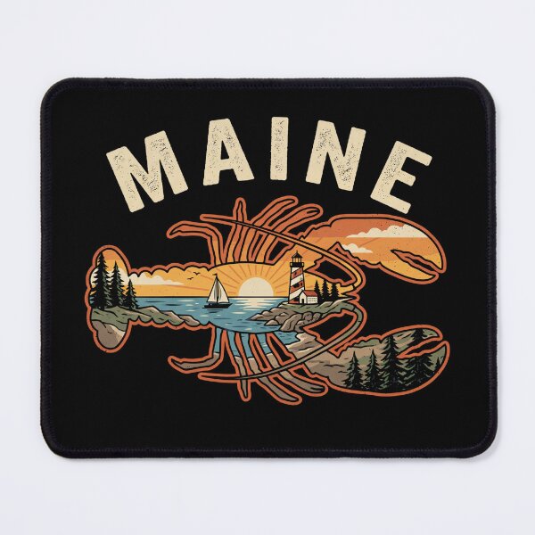 Item preview, Maine Lobster Vintage Coastal Lighthouse Ocean New England Lobster  designed and sold by Milasneeze.