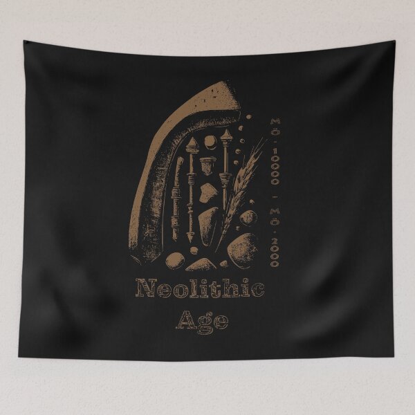 Item preview, Neolithic Age – Ancient Tools & Early Agriculture Illustration designed and sold by zoliartdesign.