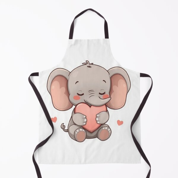 Item preview, Cute Baby Elephant Dreamy -  Hugged Heart Kawaii Soft Tones designed and sold by DigitfanStudio.