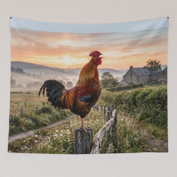 Item preview, Rooster crowing at sunrise. designed and sold by Malisa345.