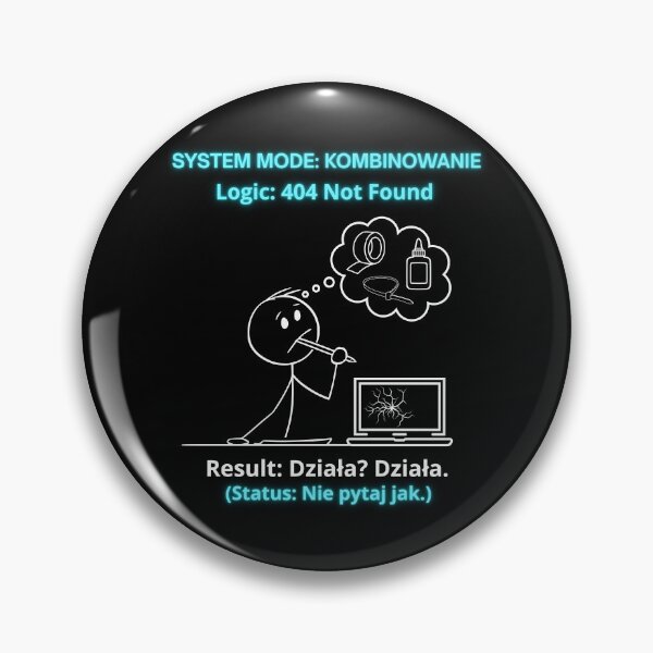 Item preview,  Black System Mode Kombinowanie - Funny Polinglish Polish Ingenuity Humor Gift designed and sold by VibePolinglish.
