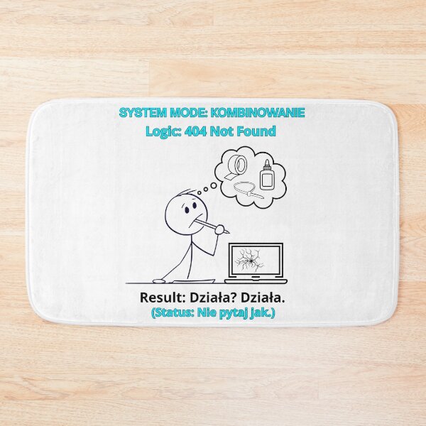 Item preview, White System Mode Kombinowanie - Funny Polinglish Polish Ingenuity Humor Gift designed and sold by VibePolinglish.