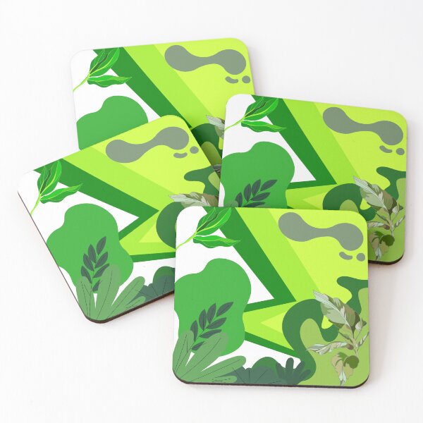 Item preview, Plants And Shapes Collage Background Decoration Green Stickers Prints Posters Wall Art Magnet Home Coffee Cup Decoration TShirt Stationary Notebook Magnet Hat Kitchen Work School Office Redbubble Shop designed and sold by Saritas Boutique Shop.