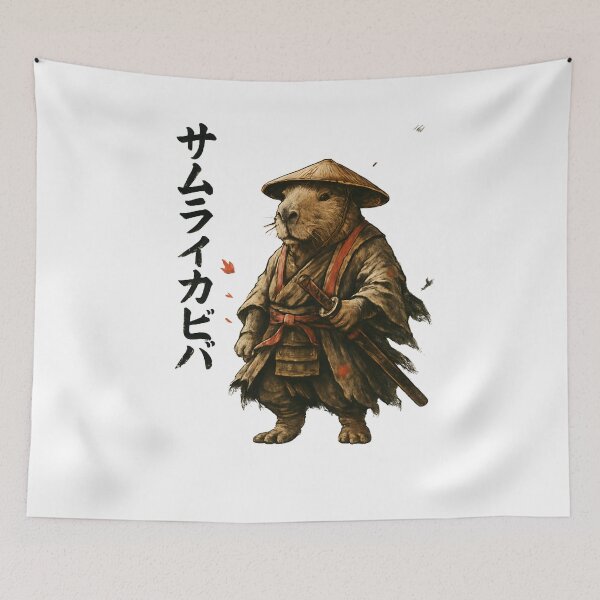 Item preview, Samurai Capybara Warrior Japanese Style designed and sold by SiarheiYur.