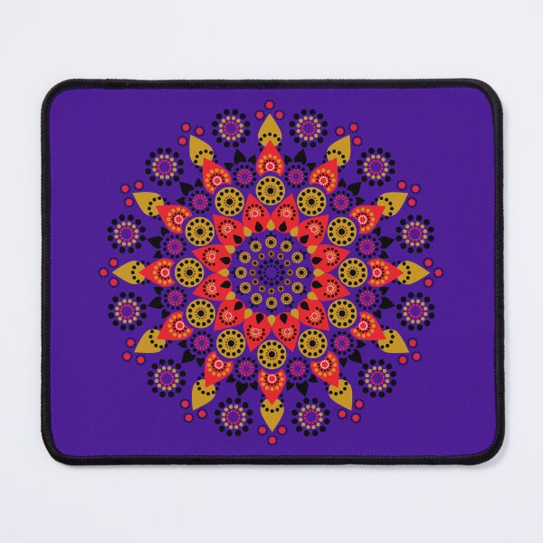 Item preview, Gold Red Dot Art Mandala - Spiritual Tribal Geometric Pattern designed and sold by SolutionsArt.
