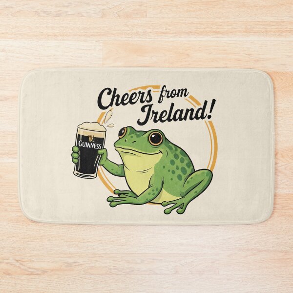Item preview, Cheers from Ireland! Vintage Frog Drinking Stout Art. Frogcore designed and sold by MalisoStickers.