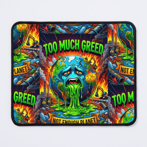 Item preview, Too Much Greed Not Enough Planet Toxic Artwork designed and sold by ArtComixHaven.