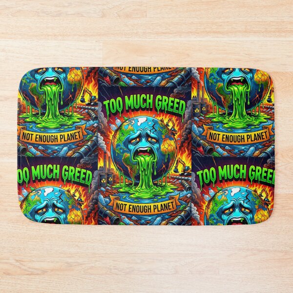 Item preview, Too Much Greed Not Enough Planet Toxic Artwork designed and sold by ArtComixHaven.