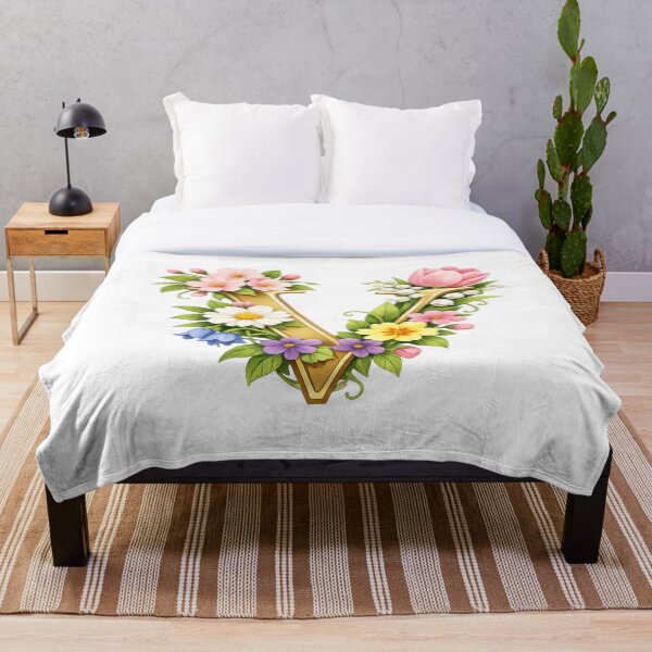 Artikelvorschau, Einzigartiger Frühlingszauber – Dein persönliches Blüten-Monogramm „V“ entworfen und verkauft von CoolContent Factory.