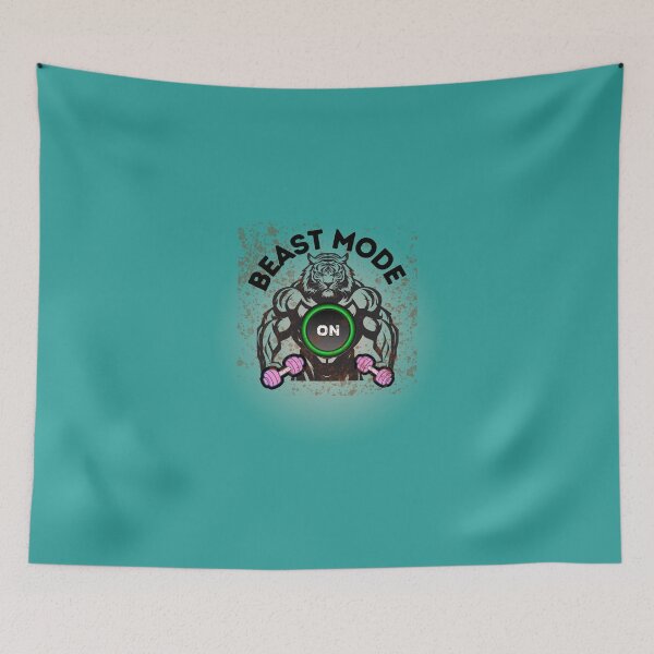 Item preview, Beast Mode On Gym Motivation T-Shirt Design designed and sold by Palette-Vibes.