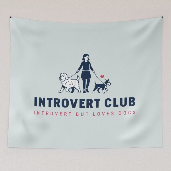Item preview, Introvert Club — Introvert But Loves Dogs Illustration designed and sold by TZAR WORKS.