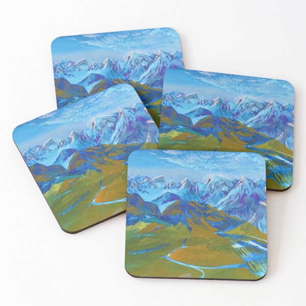 Item preview, Mountains Landscape Hand Painted designed and sold by Dominika Brodowska.