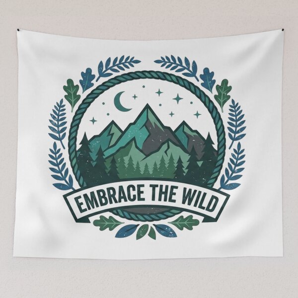 Item preview, Embrace The Wild Mountain Nature Scene Night Sky designed and sold by Owcomm.