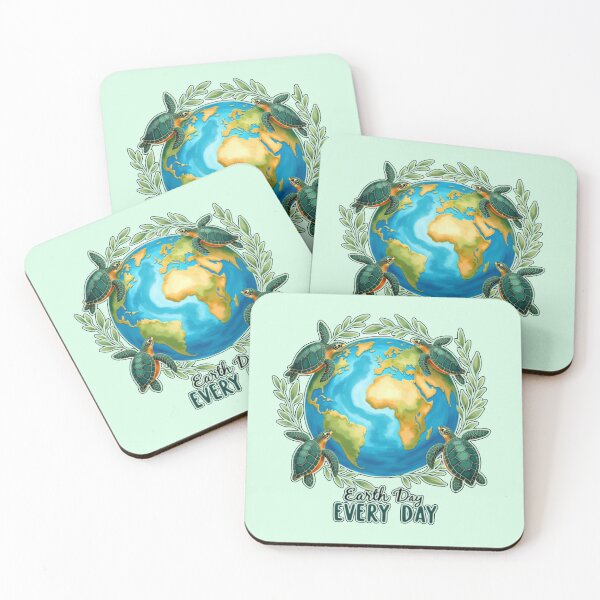 Item preview, Earth Day Sea Turtle Mosaic | Segmented Watercolor Art designed and sold by PriyaMagic.