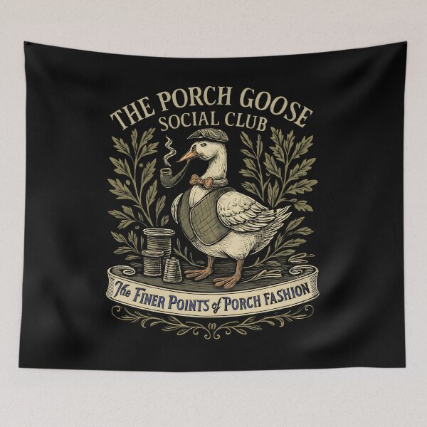 Item preview, Porch Goose Social Club Vintage Gentleman Style designed and sold by SiarheiYur.