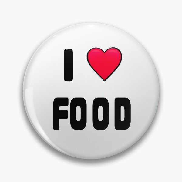 Item preview, I Love Food Minimalist Heart Design - Funny Foodie Gift designed and sold by Artonmytee.