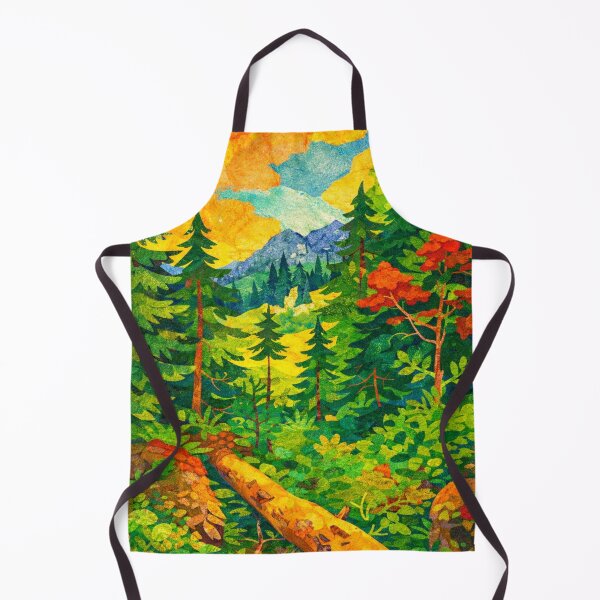 Item preview, Pine Forest, Colorful Alps Panorama, Mixed Media Digital Collage designed and sold by SWSandraWechner.