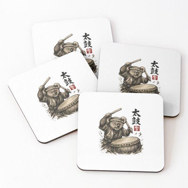 Item preview, Koala Taiko Drummer Japanese Ink Style designed and sold by SiarheiYur.