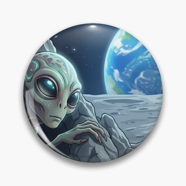 Item preview, Alien on the Moon designed and sold by CharmingFlowers.