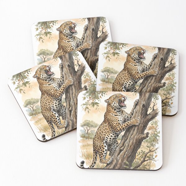 Item preview, Leopard Panthera Pardus Acacia Tree Serengeti Africa designed and sold by RubisLeaf.