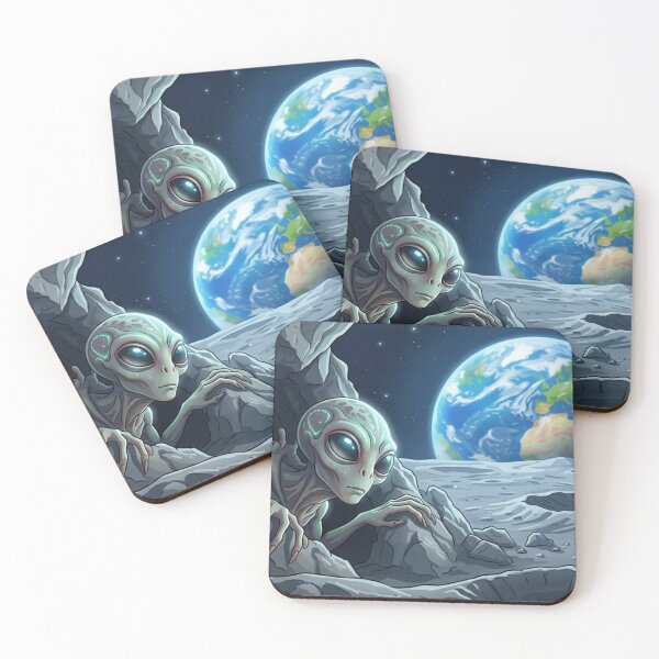 Item preview, Alien on the Moon designed and sold by CharmingFlowers.