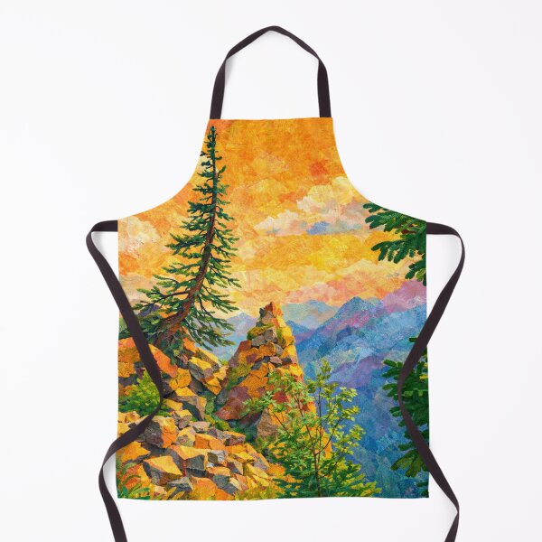 Item preview, Pine tree rising from the Stone, Colorful Alps Panorama, Mixed Media Digital Collage designed and sold by SWSandraWechner.
