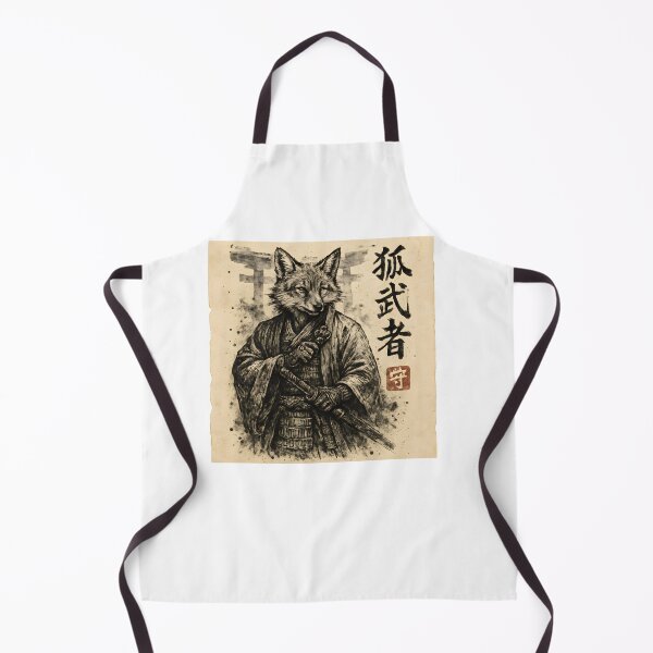 Item preview, Samurai Fox Warrior Traditional Ink Portrait designed and sold by SiarheiYur.