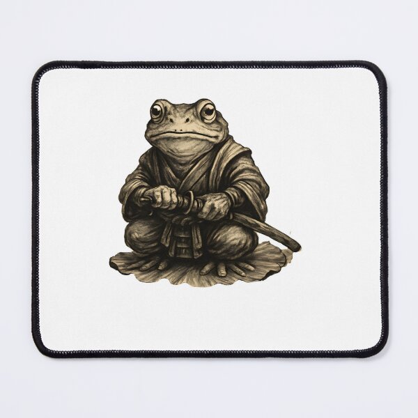 Item preview, Samurai Frog Warrior Vintage Ink Style designed and sold by SiarheiYur.
