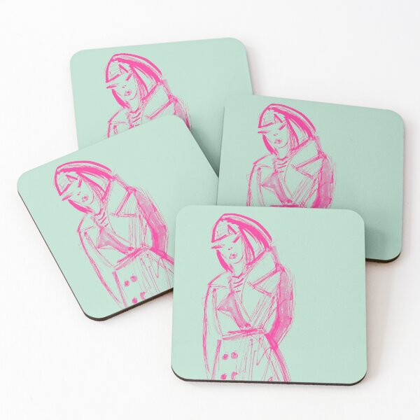 Item preview, Model Style - Hot Pink and Mint Fashion Icon Art designed and sold by PunksterClub.