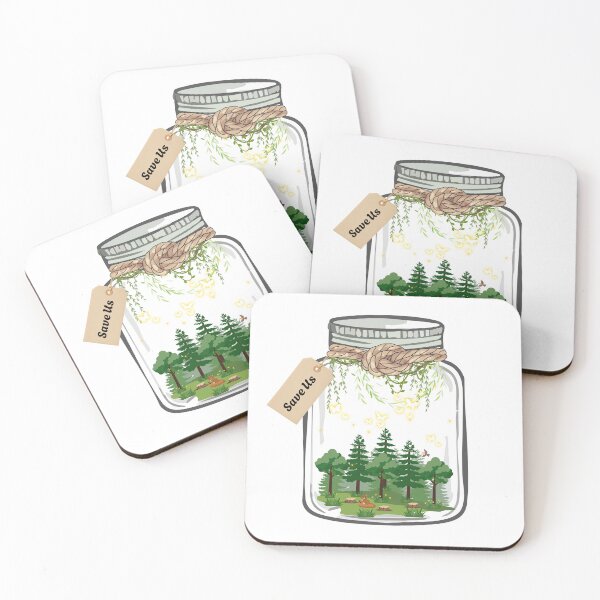 Item preview, Save Nature Forest in Jar Illustration designed and sold by Cutethings3.