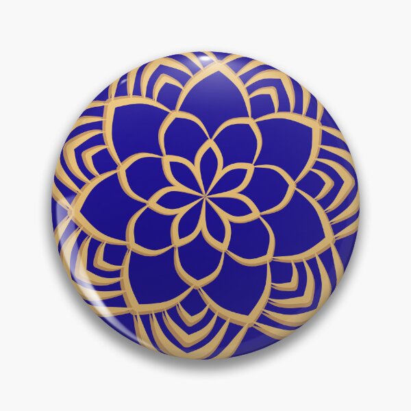 Artikelvorschau, Goldene Blumenmandala – Minimalistisches geometrisches Lotusornament entworfen und verkauft von SolutionsArt.