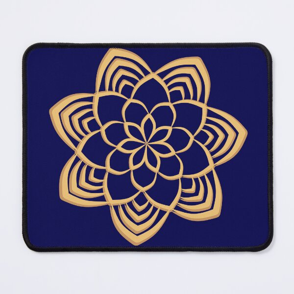 Item preview, Gold Flower Mandala - Minimalist Geometric Lotus Ornament designed and sold by SolutionsArt.