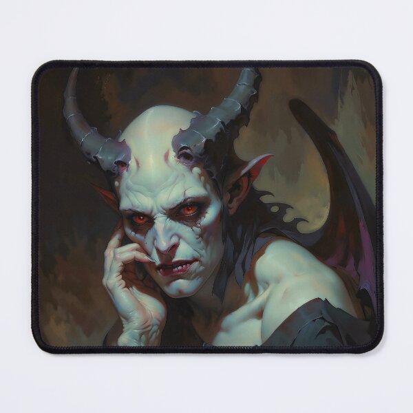Item preview, Thoughts of the Demon Gothic Portrait Art designed and sold by DarkHolyQueen.
