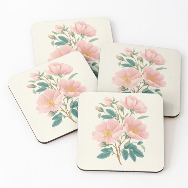 Item preview, Wild Rose Soft But Wild – Elegant Floral Illustration with Bold Typography designed and sold by BobaBunny76.