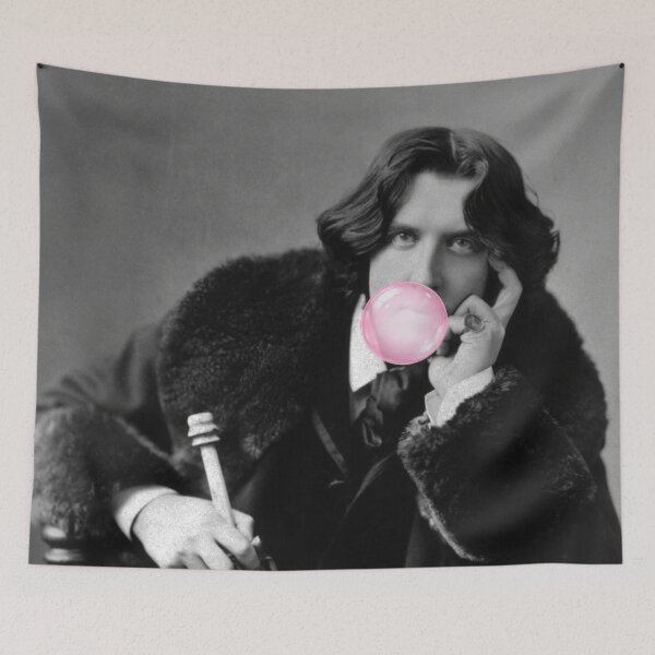 Item preview, Oscar Wilde Bubble Gum Portrait Parody with Literary Humor designed and sold by UtArt.