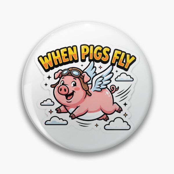 Item preview, When Pigs Fly Yeah Right designed and sold by Rapha_shop.