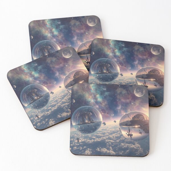 Item preview, Spherical Cities Above the Clouds - Galactic Horizon Surrealism designed and sold by UnRealS.