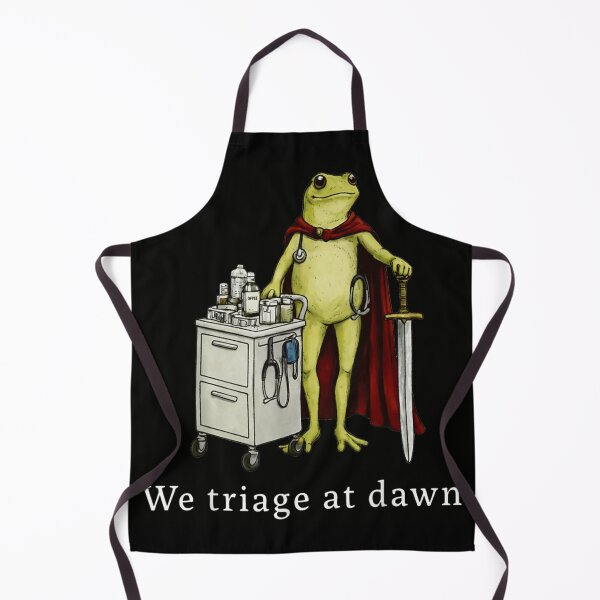 Item preview, We Triage At Dawn Frog Doctor Nursing Medical Professional Sword Cape designed and sold by LittleNhutton.