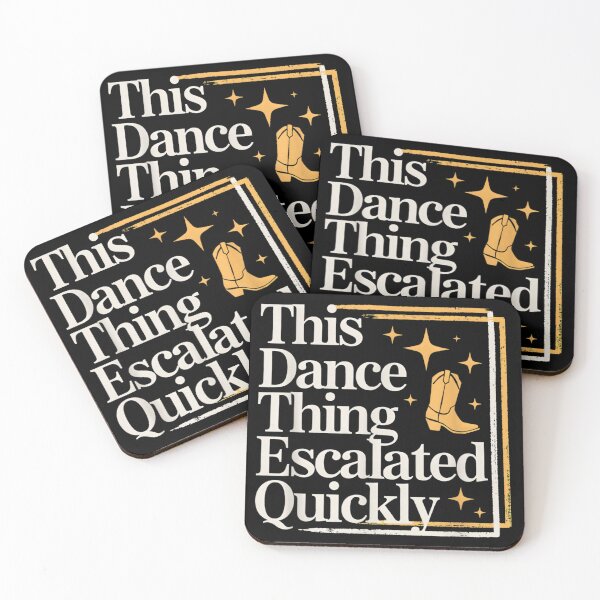 Item preview, This Dance Thing Escalated Quickly Cowgirl Boot Retro Western Dance Quote designed and sold by YubitaLeLe.
