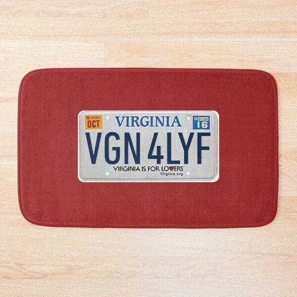Item preview, Vegan For Life Virginia License Plate designed and sold by coodoosandco.
