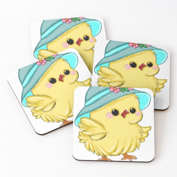 Item preview, Cute Chick with Flower Hat designed and sold by ChickCharm.