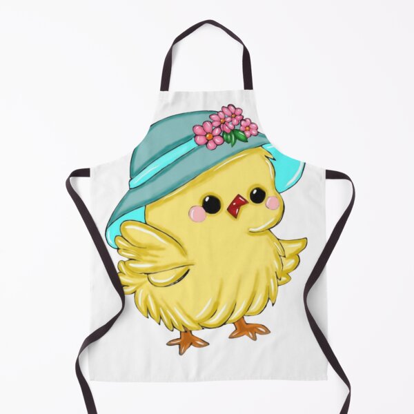 Item preview, Cute Chick with Flower Hat designed and sold by ChickCharm.